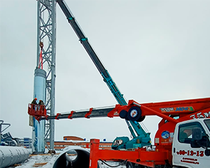 вышка телескопическая 35 м стрела